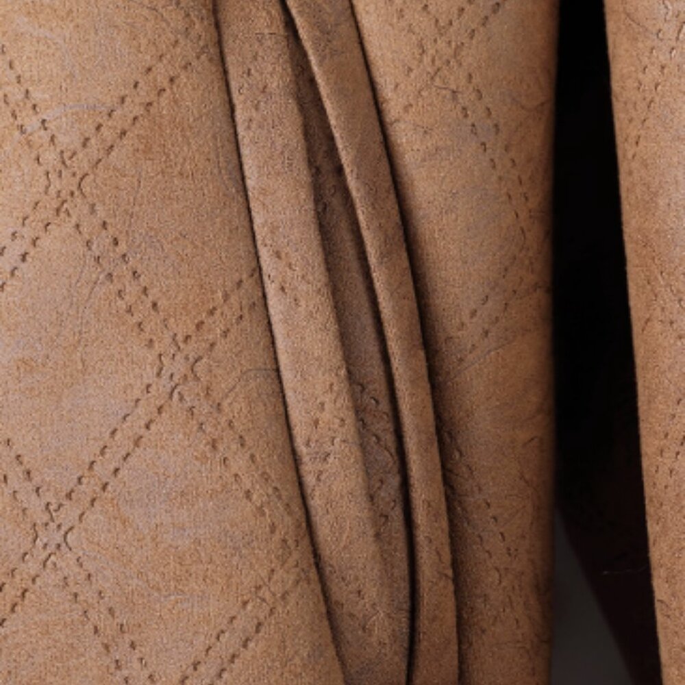 Oversized Brown Suede Aviator Coat - Picture 8 of 9